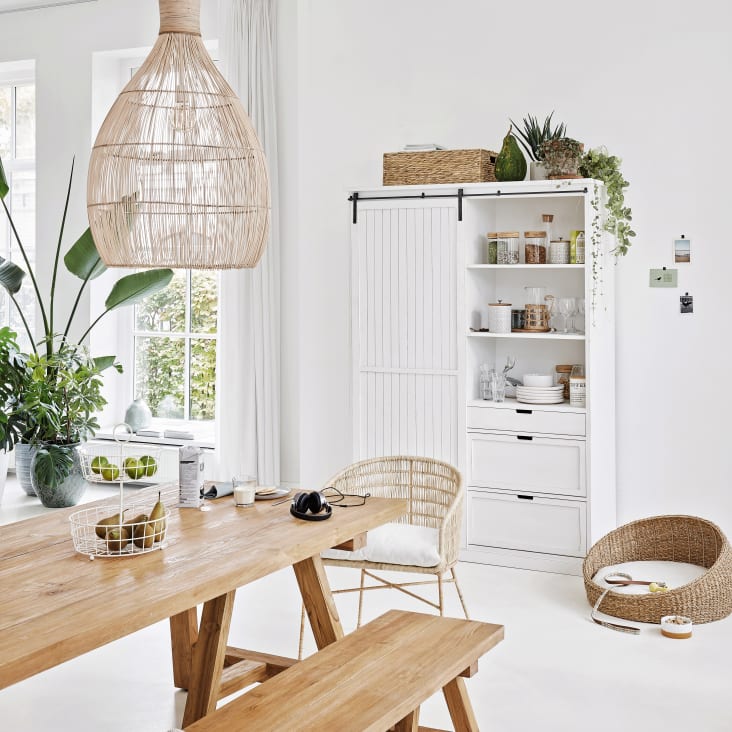 Maisons du Monde Tecka - Banco de jardín de teca reciclada L.300 2025