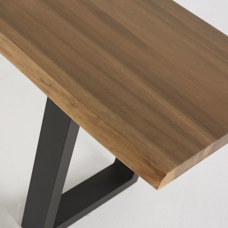 Maisons du Monde Pianosa - Banco de jardín de acero macizo y acero negro Outlet online