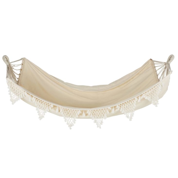 Maisons du Monde MERCADORA - Hamaca doble de algodón reciclado doble en beige y 160x230 Venta caliente