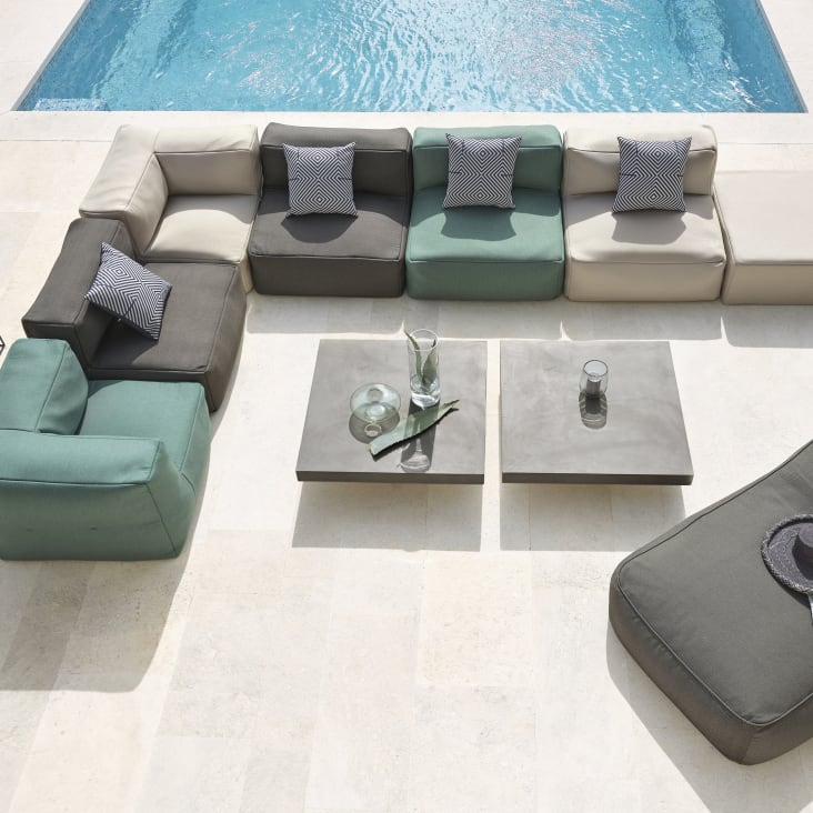 Maisons du Monde Mineral - Mesita de café de jardín de fibrocemento Últimos 2 días