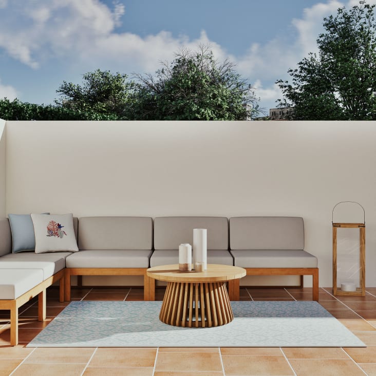Maisons du Monde Baya - Mesa baja de jardín redonda de madera de acacia maciza Último día