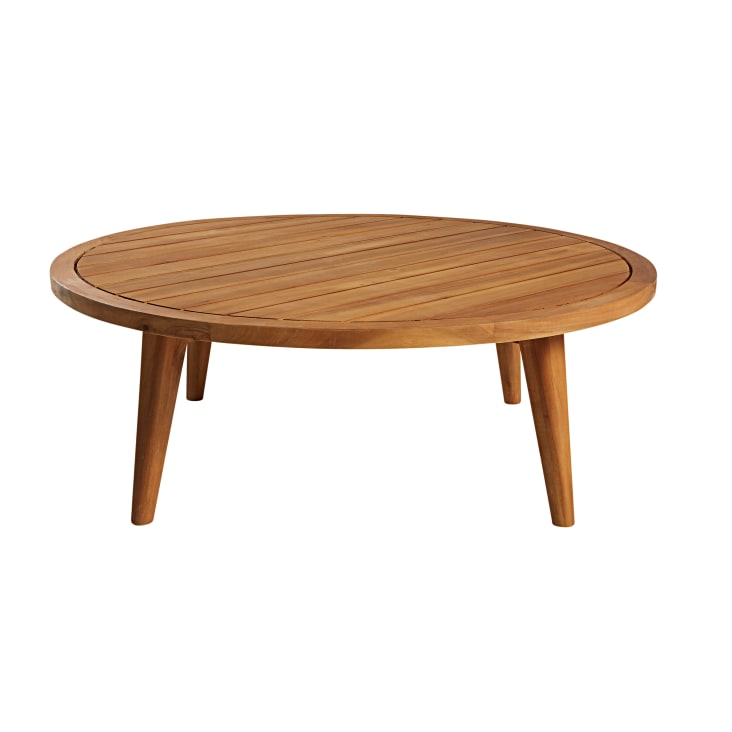 Maisons du Monde Noumea - Mesa de centro de jardín redonda de madera de acacia maciza