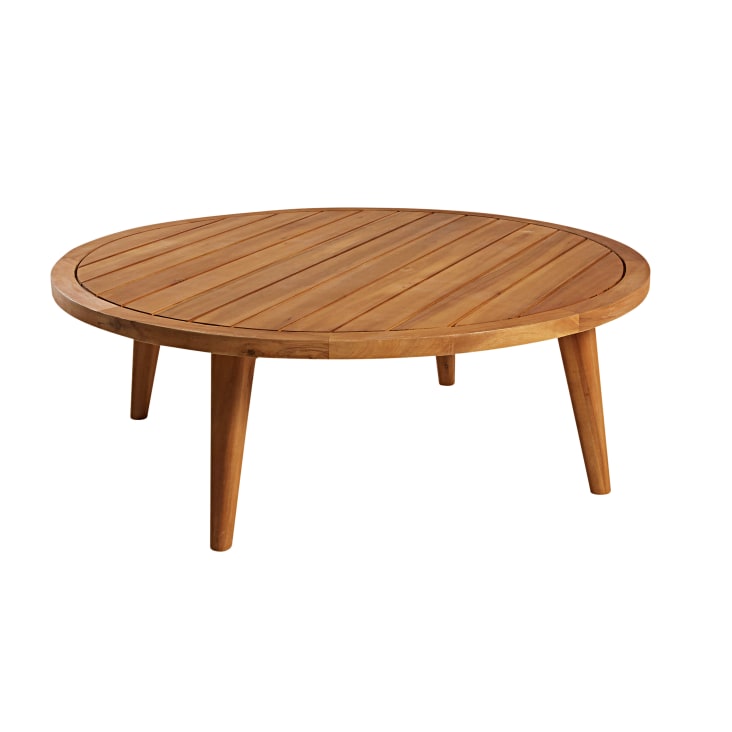 Maisons du Monde Noumea - Mesa de centro de jardín redonda de madera de acacia maciza Precio de fábrica