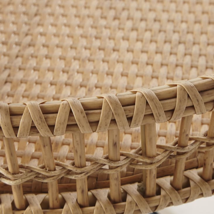 Maisons du Monde Tanglao - Mesa baja redonda de jardín de resina imitación a mimbre Promoción por tiempo limitado
