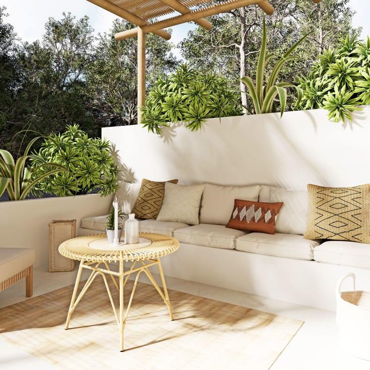 Maisons du Monde Isola - Cojines para sillón de jardín blancos L63 Envío internacional gratuito