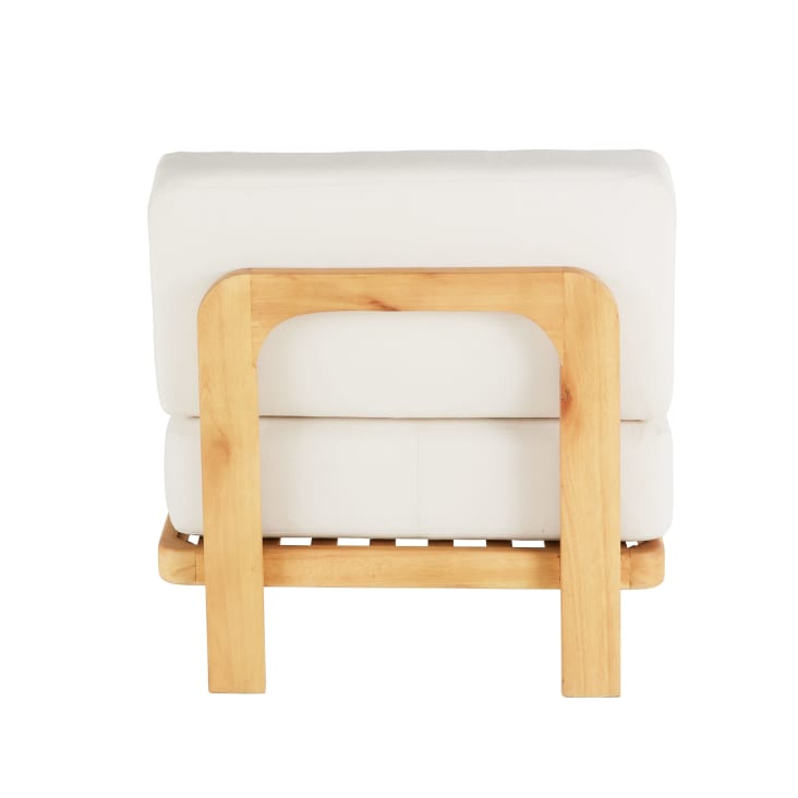 Maisons du Monde Nalya Business - Módulos para sofá profesionales de exterior de madera de eucalipto y poliéster reciclado color crudo (x2) Libre de impuestos