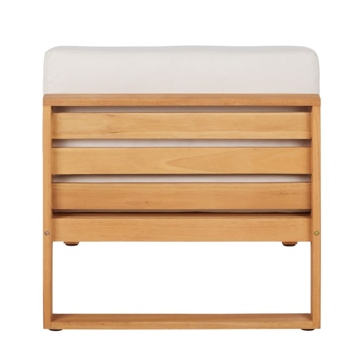 Maisons du Monde Livio - Módulo para sofá de madera de eucalipto y poliéster reciclado color crudo Descuentos del mes