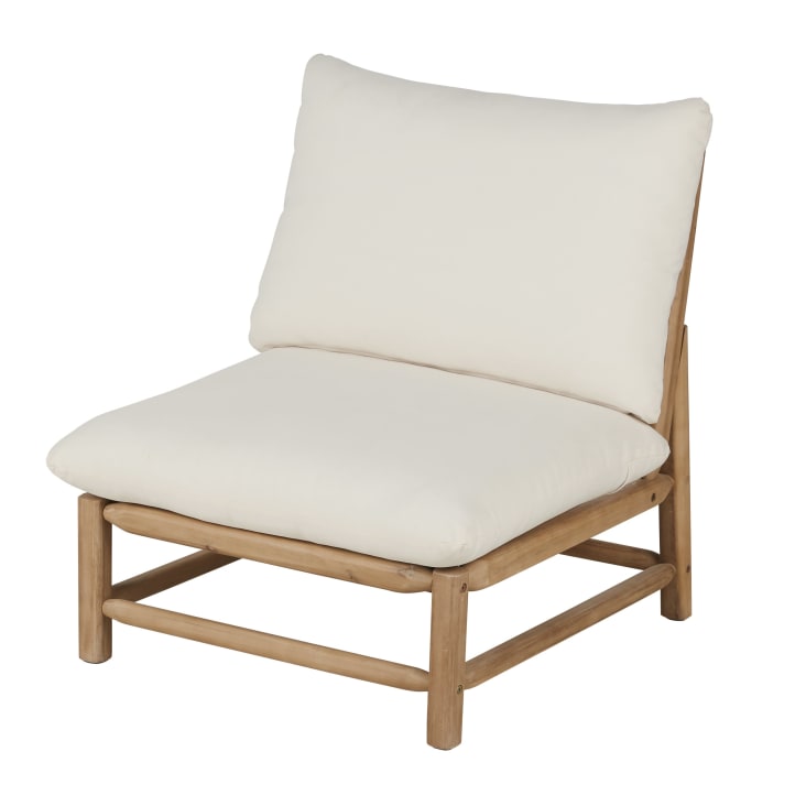 Maisons du Monde Negara - Módulo para sofá de exterior de acacia y poliéster reciclado color crudo Ofertas especiales