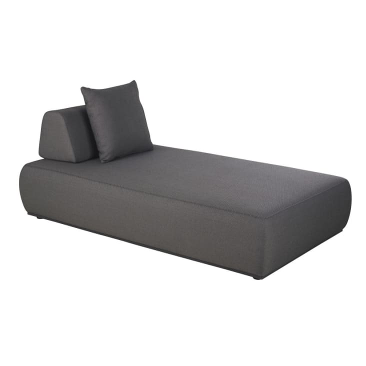 Maisons du Monde Lazaro - Chaise longue de jardín de fibra de poliolefina gris antracita Outlet