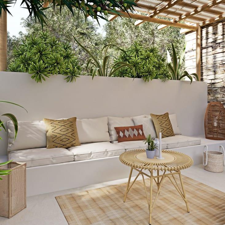 Maisons du Monde Isola - Cojines para módulo sin brazos de jardín blancos L74 Outlet online
