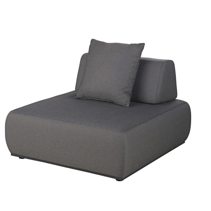 Maisons du Monde Lazaro - Sillón cama de jardín de fibra de poliolefina gris antracita Gran oferta