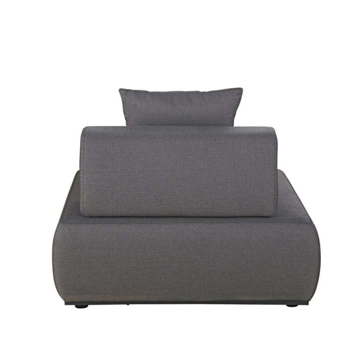 Maisons du Monde Lazaro - Sillón cama de jardín de fibra de poliolefina gris antracita Gran oferta