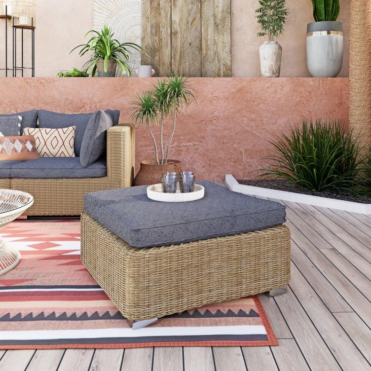 Maisons du Monde Isola - Cojín para puf de jardín gris oscuro Rebajas de fábrica