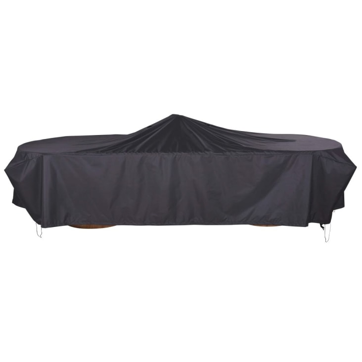 Maisons du Monde Puravida - Funda protectora para mesa de jardín rectangular en negro L. 310 Promoción por tiempo limitado