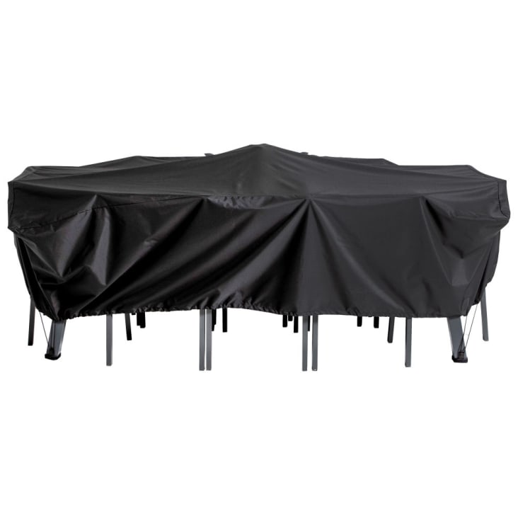 Maisons du Monde Puravida - Funda protectora para mesa de jardín rectangular en negro L. 240 Solo queda un día