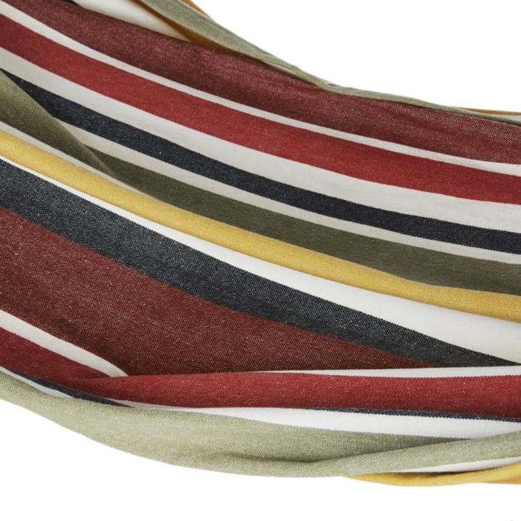 Maisons du Monde BENEDITO - Hamaca tejida de algodón reciclado y rayas multicolor 100x200 Grandes descuentos