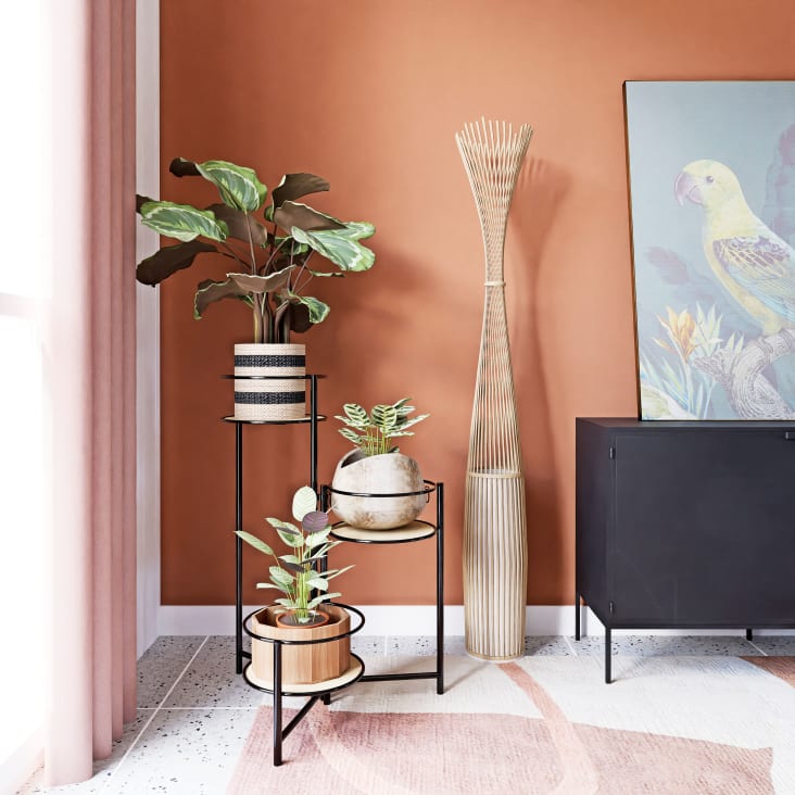 Maisons du Monde ERLING - Soporte de plantas negro y beige Envío internacional gratuito