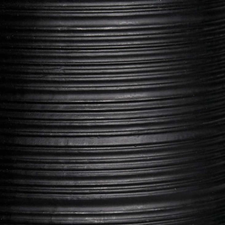 Maisons du Monde Kampala - 2 macetas de jardín ranuradas en negro Alt.64 Limitado a 3 días