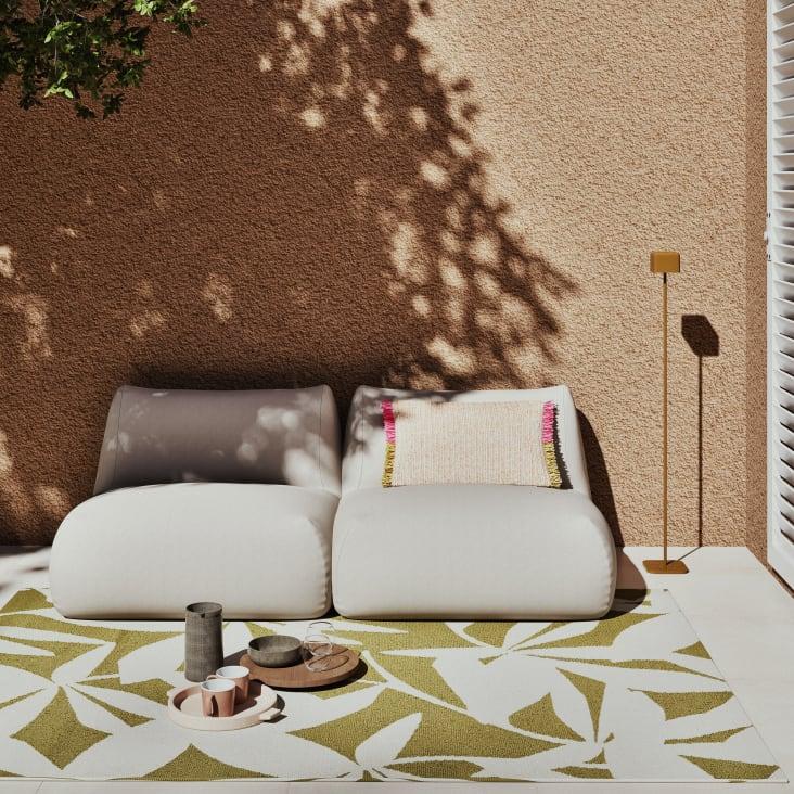 Maisons du Monde Ella - Lámpara de pie de exterior táctil sin cable verde caqui 120 cm Ofertas de temporada
