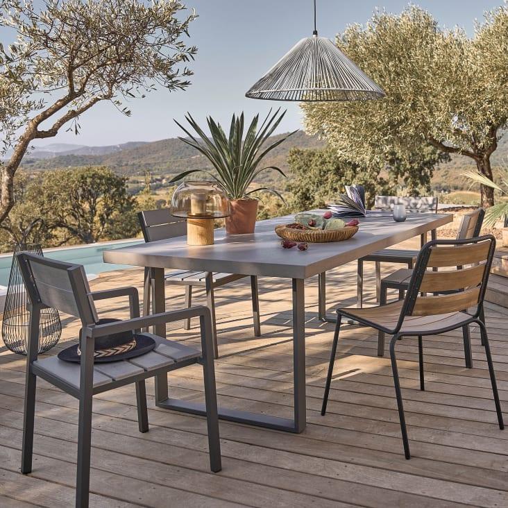Maisons du Monde MENAK - Lámpara de techo de exterior de alambre negro Precio ultrabajo