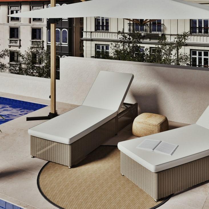 Maisons du Monde TATAO - Alfombra redonda de polipropileno tejido beige y negro D. 160 Devoluciones gratuitas