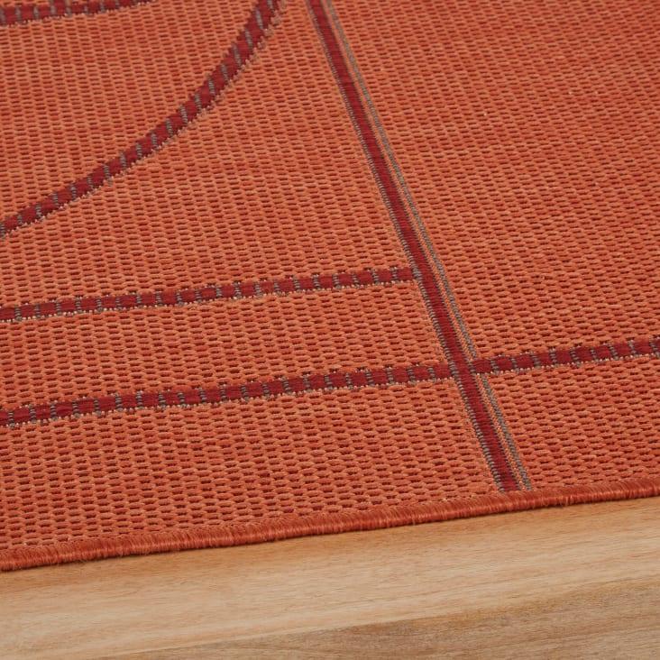 Maisons du Monde EDMOND - Alfombra de exterior tejida con estampado de pista baloncesto color terracota 160 x 230 Rebajas