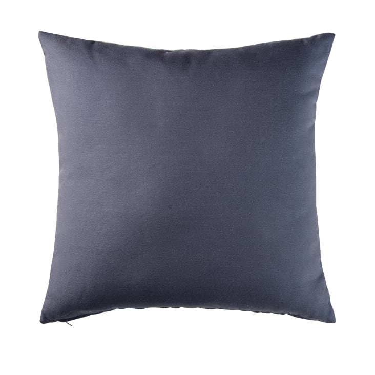 Maisons du Monde PITAO - Cojín gris con estampado de hojas verde 45x45 Ofertas