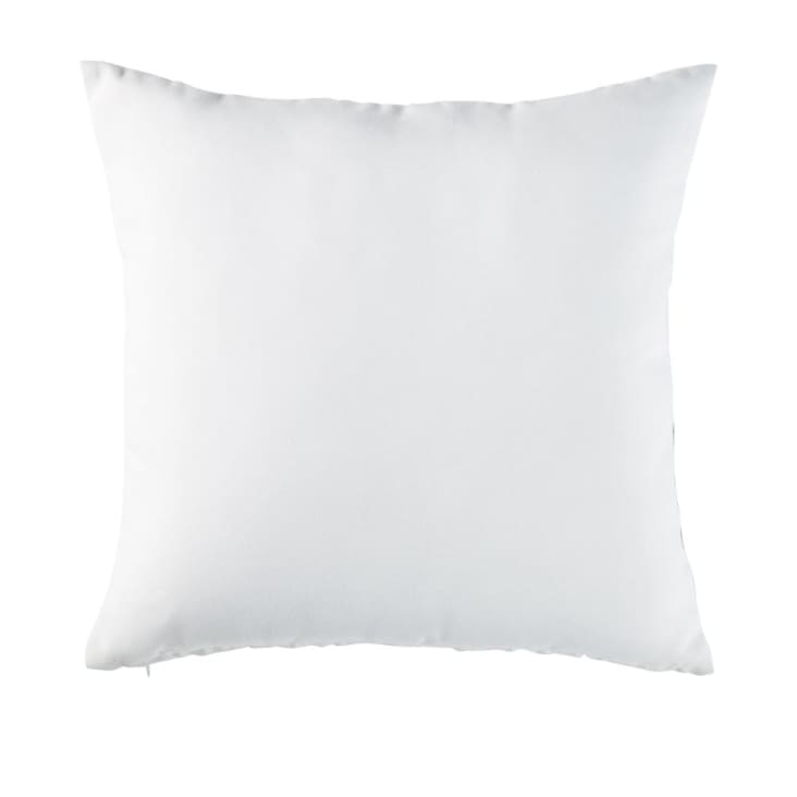 Maisons du Monde MADIDI - Cojín blanco con estampado de hojas verde 45x45 Rebajas baratas