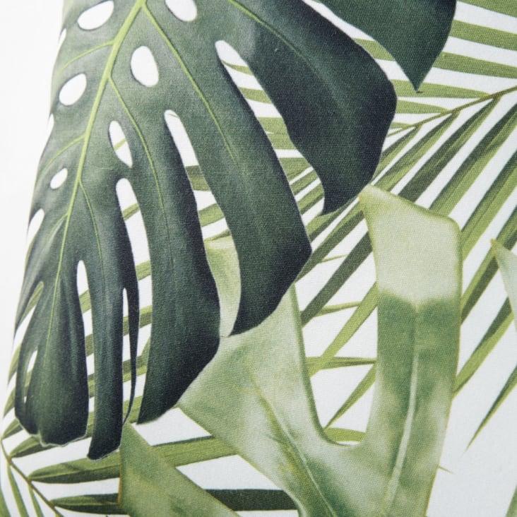 Maisons du Monde MADIDI - Cojín blanco con estampado de hojas verde 45x45 Rebajas baratas