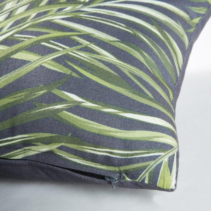 Maisons du Monde PUNTARENA - Cojín verde y negro con estampado de hojas 30x50 Rebajas de fábrica