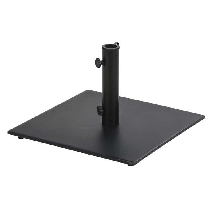 Maisons du Monde Fuzu - Pie de sombrilla cuadrado de acero negro 25 kg Envío gratis