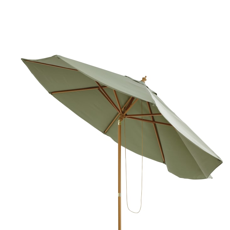 Maisons du Monde Palma - Sombrilla abatible de aluminio y tela de color verde caqui 3 x 3 m Oferta especial