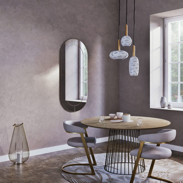Maisons du Monde Mombasa - Farol de metal dorado y vidrio Promoción trimestral