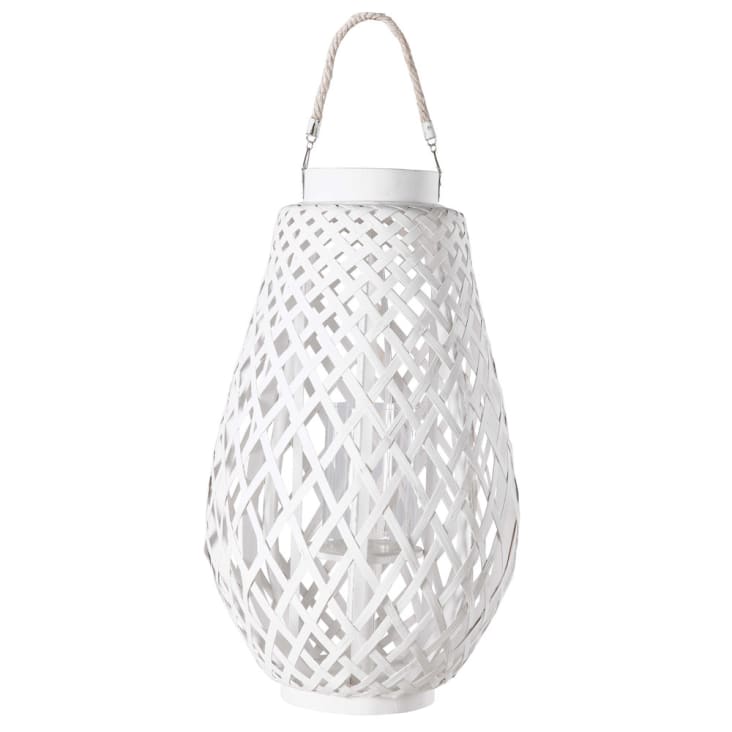Maisons du Monde Zanzibar - Farol de trenzado blanco