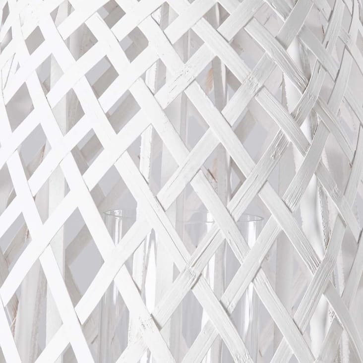 Maisons du Monde Zanzibar - Farol de trenzado blanco Liquidación