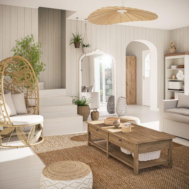 Maisons du Monde Zanzibar - Farol de trenzado blanco Liquidación