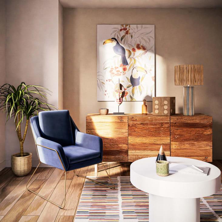 Maisons du Monde BROCK - Palmera verde artificial con macetero de mimbre beige Descuento por venta flash