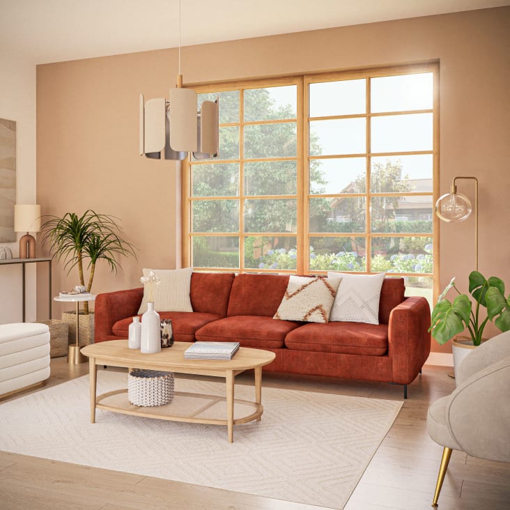 Maisons du Monde BROCK - Palmera verde artificial con macetero de mimbre beige Descuento por venta flash