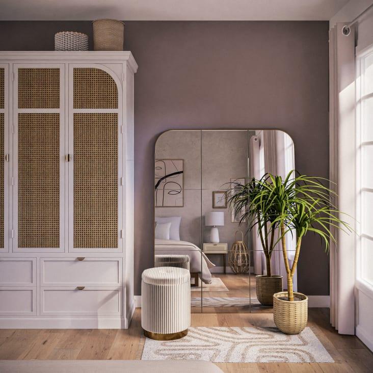 Maisons du Monde BROCK - Palmera verde artificial con macetero de mimbre beige Descuento por venta flash
