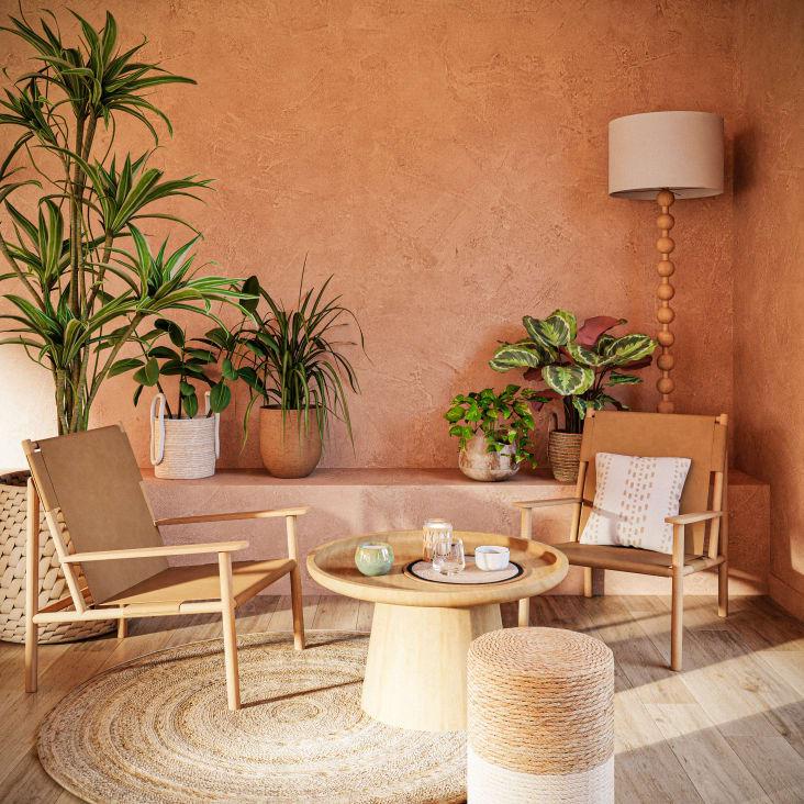 Maisons du Monde IZAN - Planta verde artificial con macetero marrón Ofertas de temporada