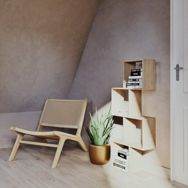 Maisons du Monde Alma - Planta artificial de con maceta dorada Alt. 70 Ofertas especiales