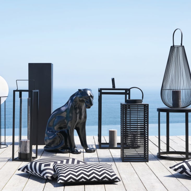 Maisons du Monde SUMATRA - Figura de pantera negra brillante Alt.70 En oferta