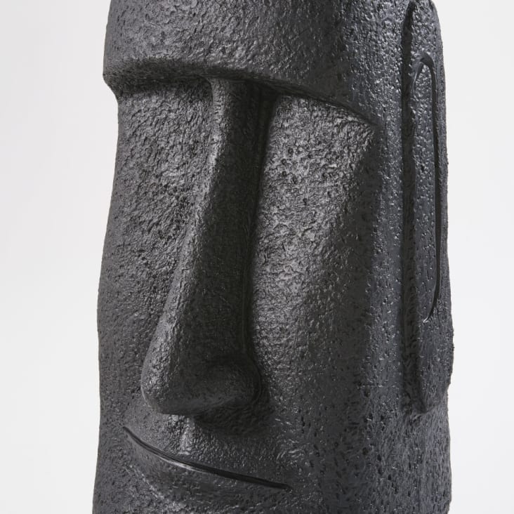 Maisons du Monde MOAI - Figura negra gigante de la Isla de Pascua Alt.81 Rebajas de fábrica