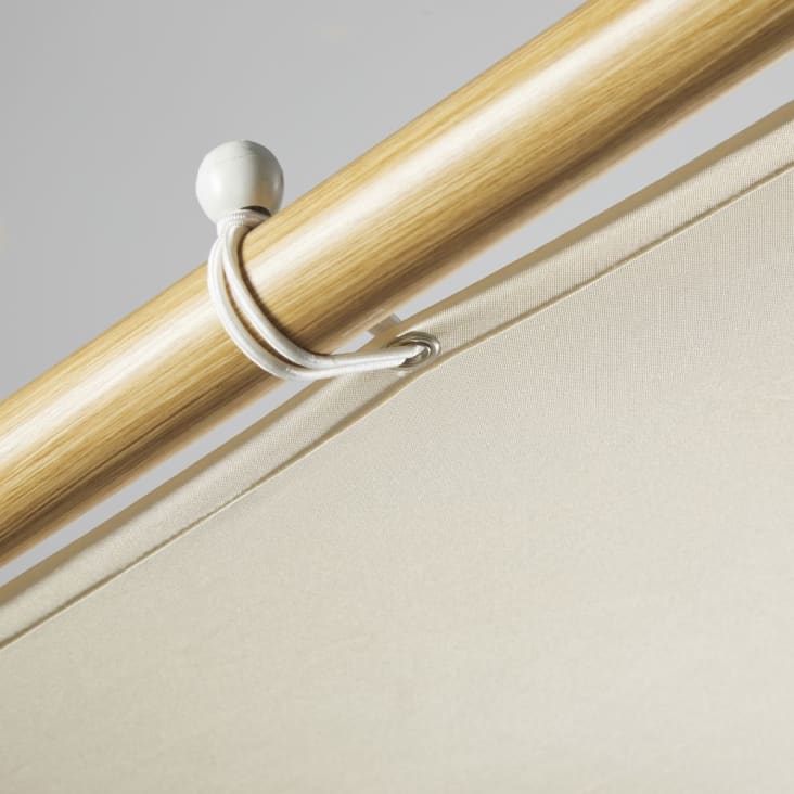 Maisons du Monde Ombre - Cenador para jardín de metal efecto madera y tela color crudo Liquidación