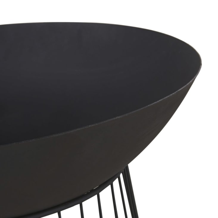 Maisons du Monde PAVEL - Brasero de exterior de metal en negro carbón Rebajas online