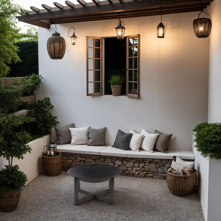 Maisons du Monde JOHNY - Brasero de jardín de hierro reciclado negro Rebajas top