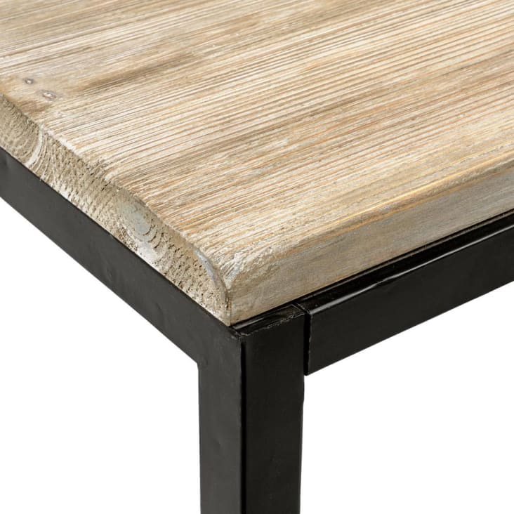 Maisons du Monde Long Island - Mesa baja industrial de abeto macizo y metal Último día