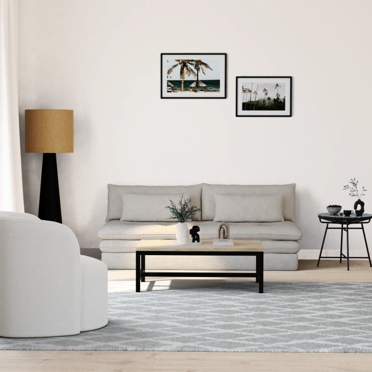 Maisons du Monde Long Island - Mesa baja industrial de abeto macizo y metal Último día