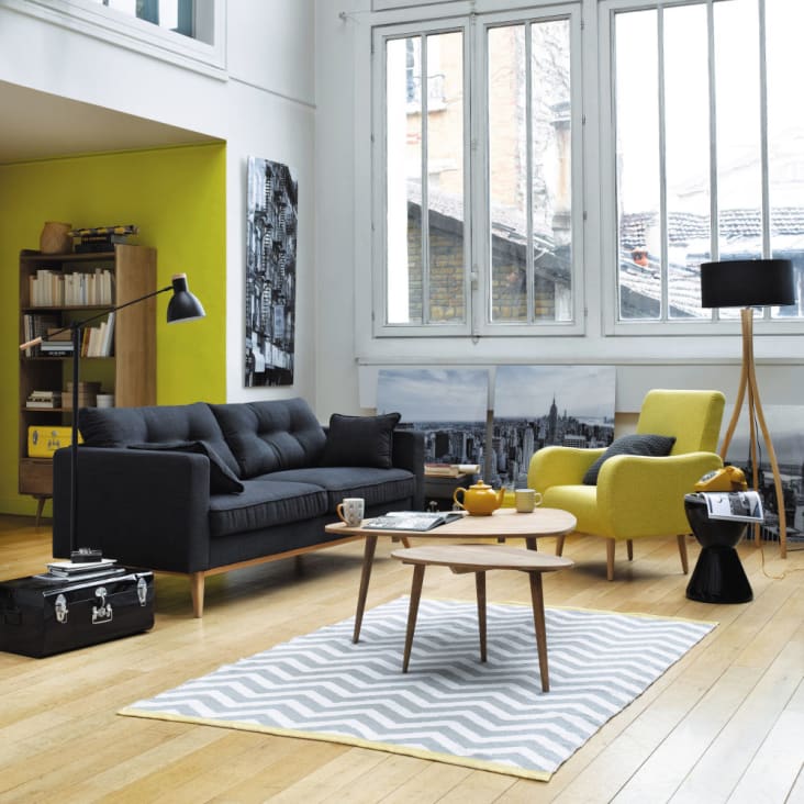 Maisons du Monde Trocadero - Mesa baja vintage de mango macizo Superdescuento