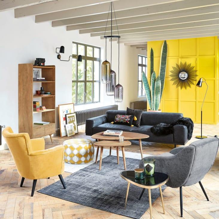 Maisons du Monde Trocadero - Mesa baja vintage de mango macizo Superdescuento